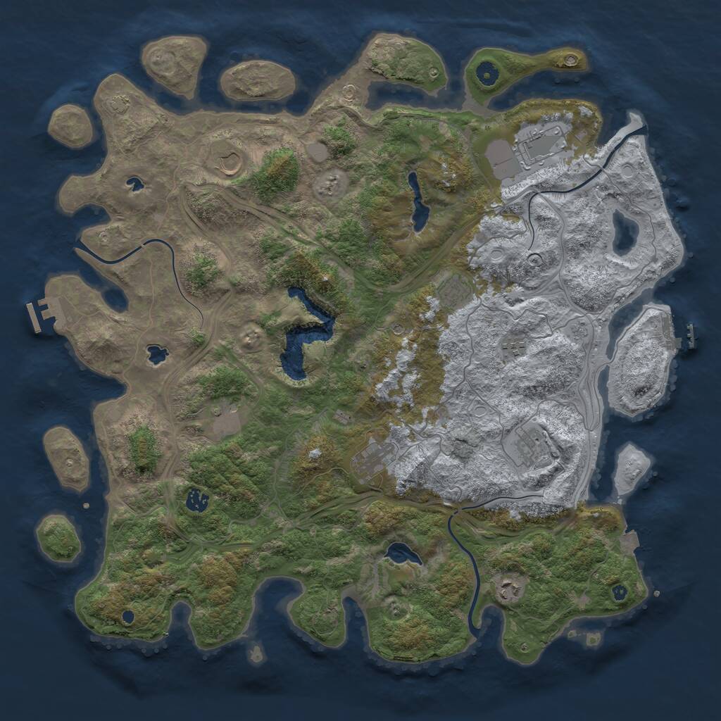 Rust Map: Procedural Map, Size: 4750, Seed: 268856986, 15 Monuments