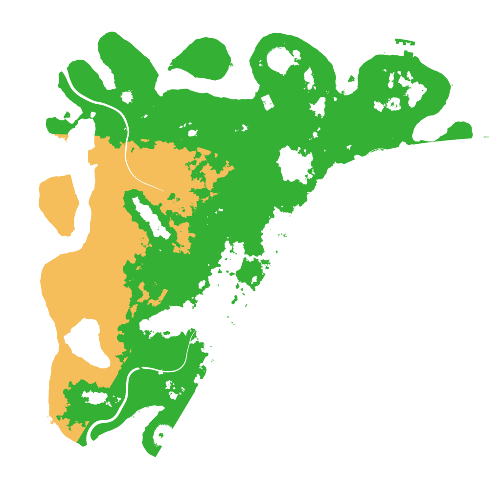 Biome Rust Map: Procedural Map, Size: 3750, Seed: 710780514