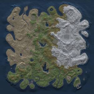 Thumbnail Rust Map: Procedural Map, Size: 4500, Seed: 773347618, 16 Monuments