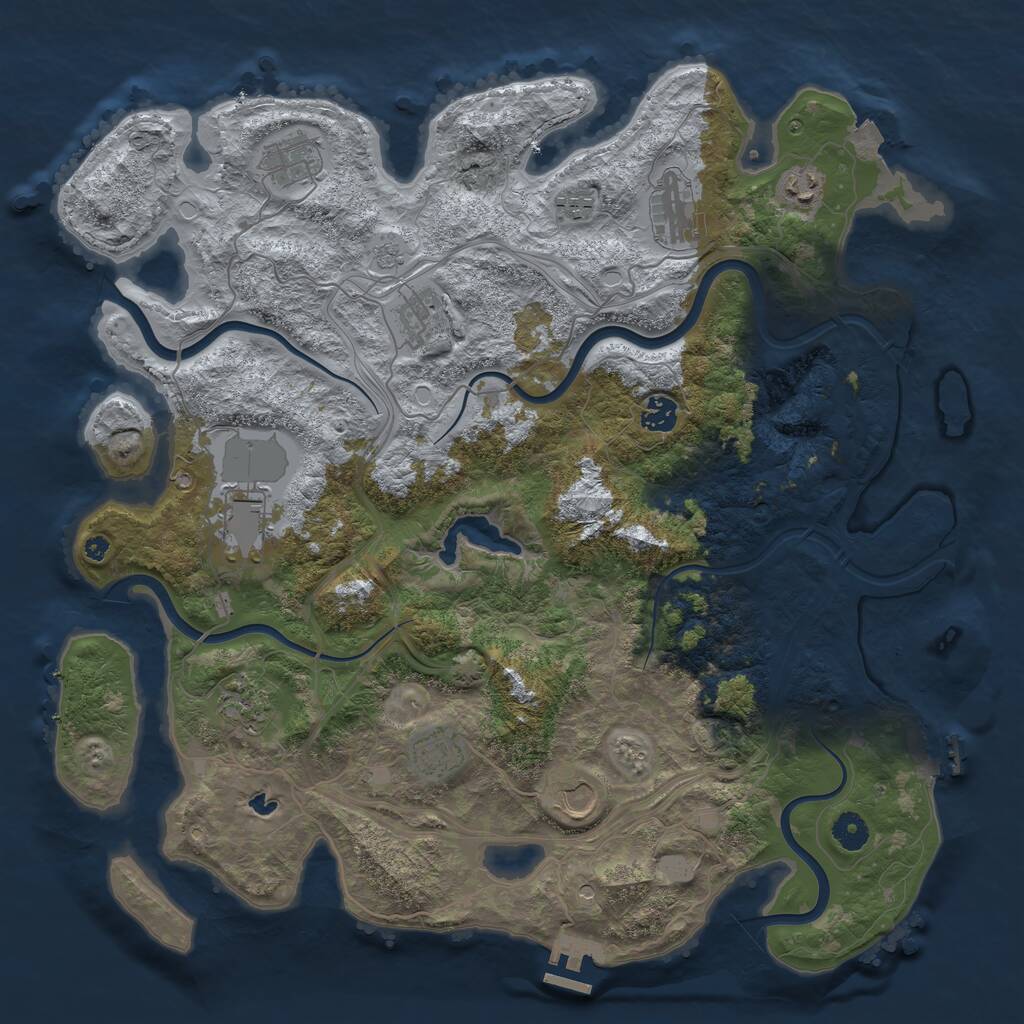 Rust Map: Procedural Map, Size: 4250, Seed: 1712799756, 16 Monuments