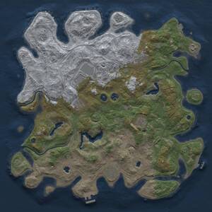 Thumbnail Rust Map: Procedural Map, Size: 4500, Seed: 965832, 15 Monuments