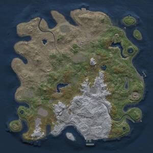 Thumbnail Rust Map: Procedural Map, Size: 4000, Seed: 988146448, 15 Monuments