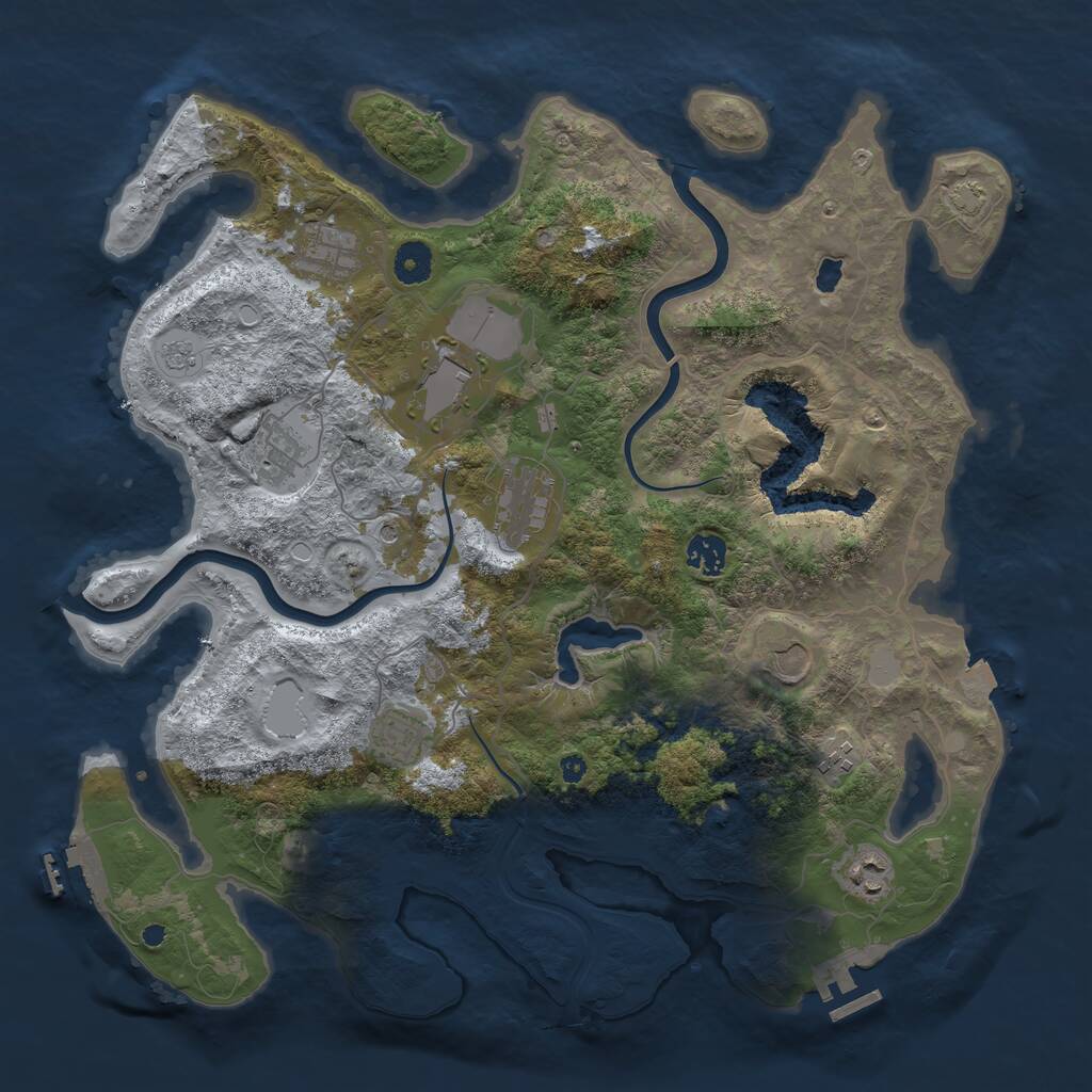 Rust Map: Procedural Map, Size: 4000, Seed: 88028464, 15 Monuments