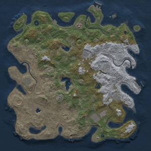 Thumbnail Rust Map: Procedural Map, Size: 4350, Seed: 865000216, 16 Monuments