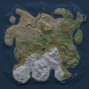 Thumbnail Rust Map: Procedural Map, Size: 3750, Seed: 1213157009, 17 Monuments