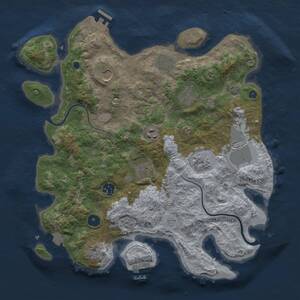 Thumbnail Rust Map: Procedural Map, Size: 3750, Seed: 785230938, 15 Monuments