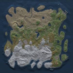 Thumbnail Rust Map: Procedural Map, Size: 4000, Seed: 66113325, 15 Monuments