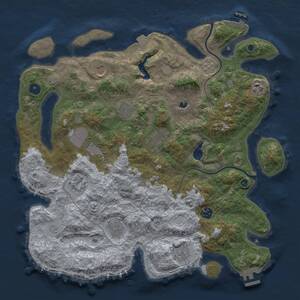 Thumbnail Rust Map: Procedural Map, Size: 4000, Seed: 1306566125, 16 Monuments