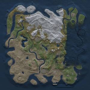 Thumbnail Rust Map: Procedural Map, Size: 4500, Seed: 2067147677, 17 Monuments