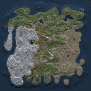 Thumbnail Rust Map: Procedural Map, Size: 4250, Seed: 1797719546, 17 Monuments