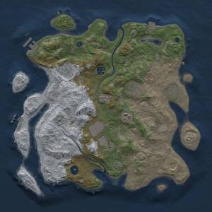 Thumbnail Rust Map: Procedural Map, Size: 3700, Seed: 751872113, 14 Monuments