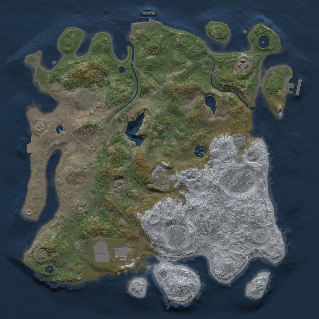 Rust Map: Procedural Map, Size: 4000, Seed: 925107711, 15 Monuments