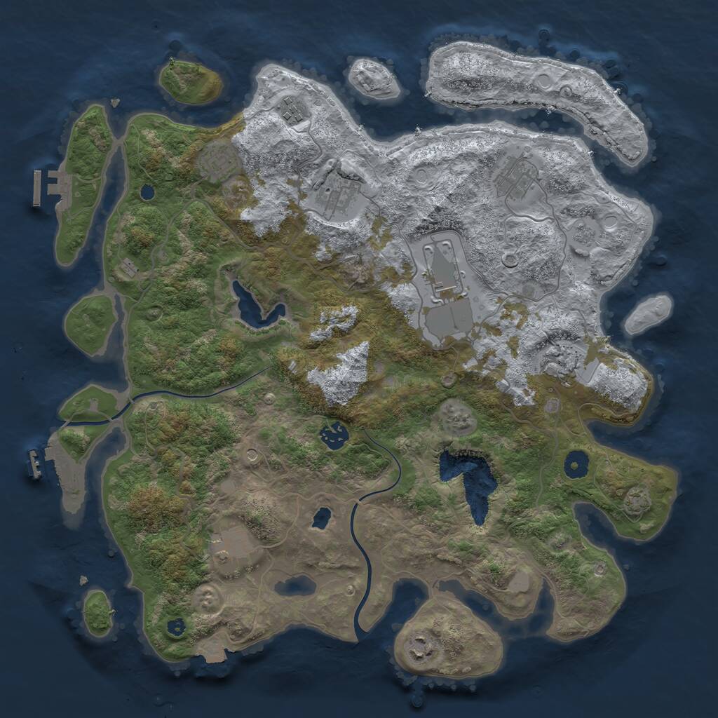 Rust Map: Procedural Map, Size: 4000, Seed: 265159916, 15 Monuments