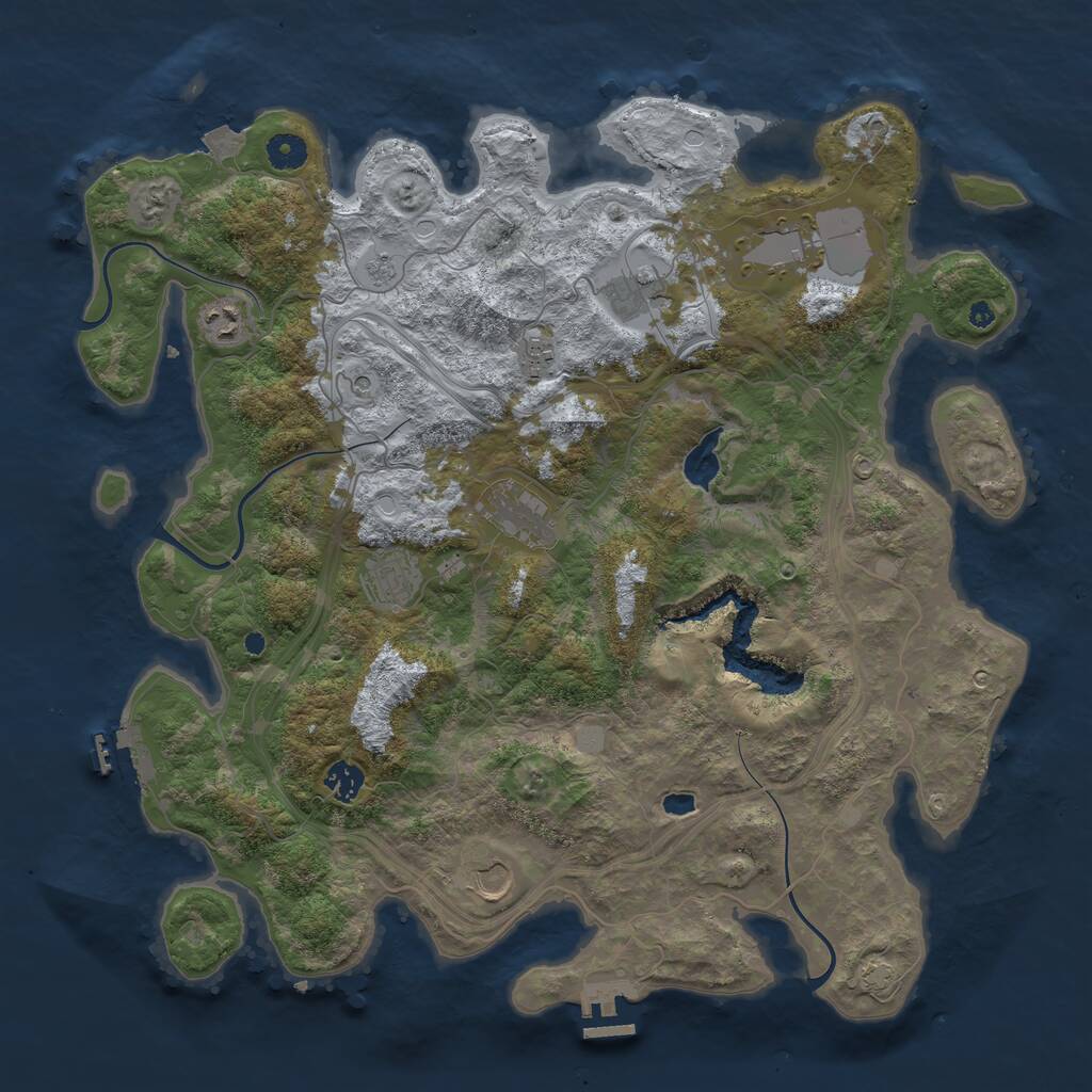 Rust Map: Procedural Map, Size: 4250, Seed: 69884770, 14 Monuments
