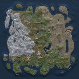 Thumbnail Rust Map: Procedural Map, Size: 4500, Seed: 2008725167, 15 Monuments