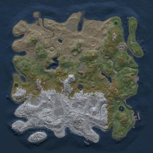 Thumbnail Rust Map: Procedural Map, Size: 4250, Seed: 5737378, 15 Monuments