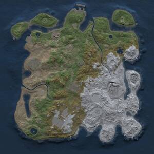 Thumbnail Rust Map: Procedural Map, Size: 3500, Seed: 12025, 12 Monuments