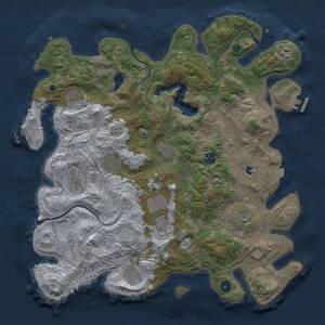 Thumbnail Rust Map: Procedural Map, Size: 4250, Seed: 502232111, 17 Monuments