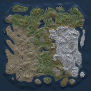 Thumbnail Rust Map: Procedural Map, Size: 4500, Seed: 113905238, 17 Monuments