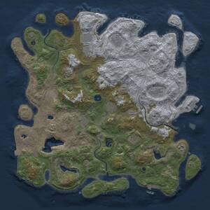 Thumbnail Rust Map: Procedural Map, Size: 4500, Seed: 1046839712, 16 Monuments