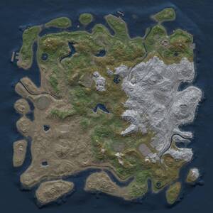 Thumbnail Rust Map: Procedural Map, Size: 4500, Seed: 520127793, 15 Monuments