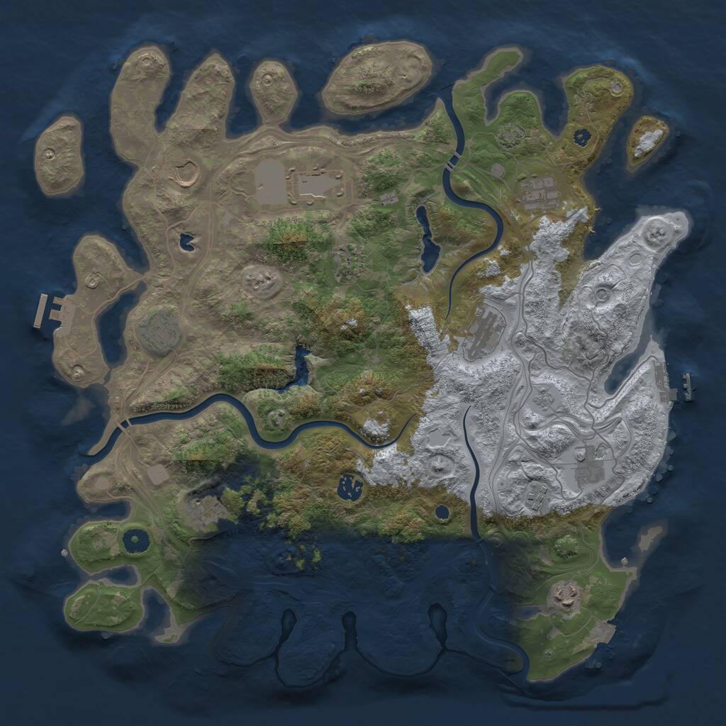 Rust Map: Procedural Map, Size: 4250, Seed: 12975434, 17 Monuments
