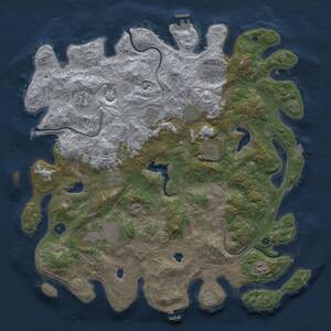 Thumbnail Rust Map: Procedural Map, Size: 4500, Seed: 1109338816, 15 Monuments