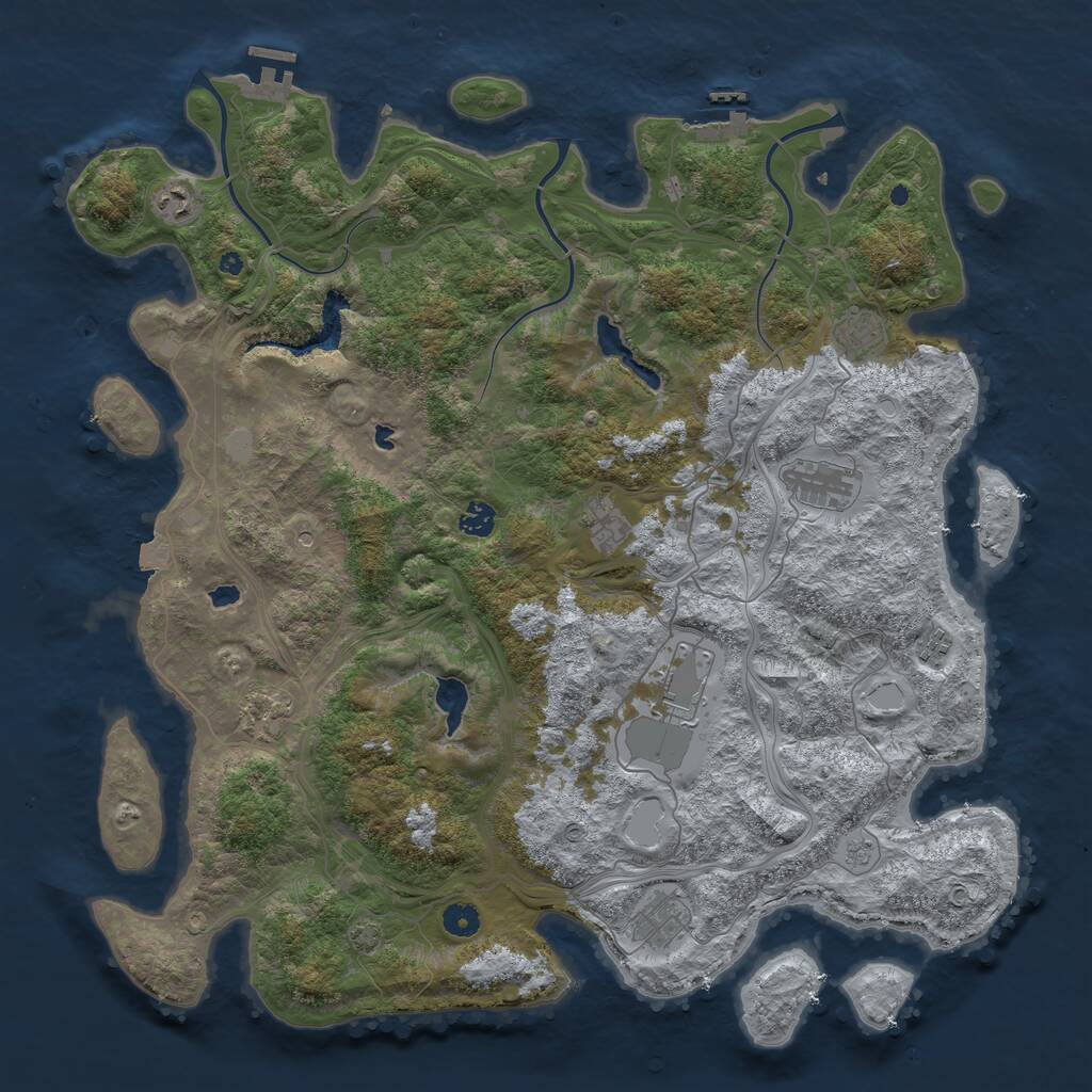 Rust Map: Procedural Map, Size: 4600, Seed: 20120252, 15 Monuments