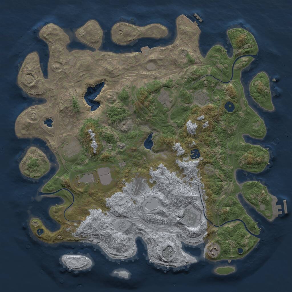 Rust Map: Procedural Map, Size: 4300, Seed: 308, 15 Monuments