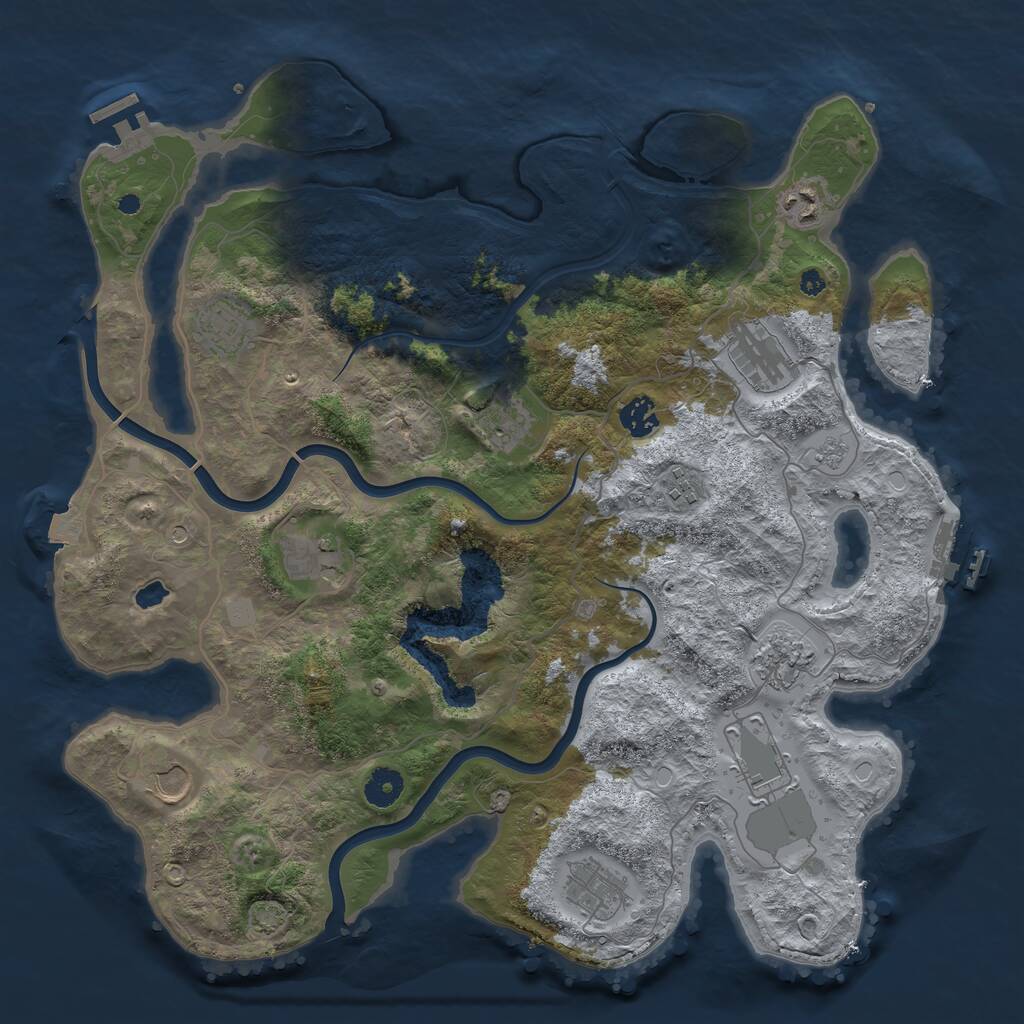 Rust Map: Procedural Map, Size: 4000, Seed: 9971799, 17 Monuments