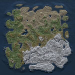 Thumbnail Rust Map: Procedural Map, Size: 4500, Seed: 638977235, 16 Monuments
