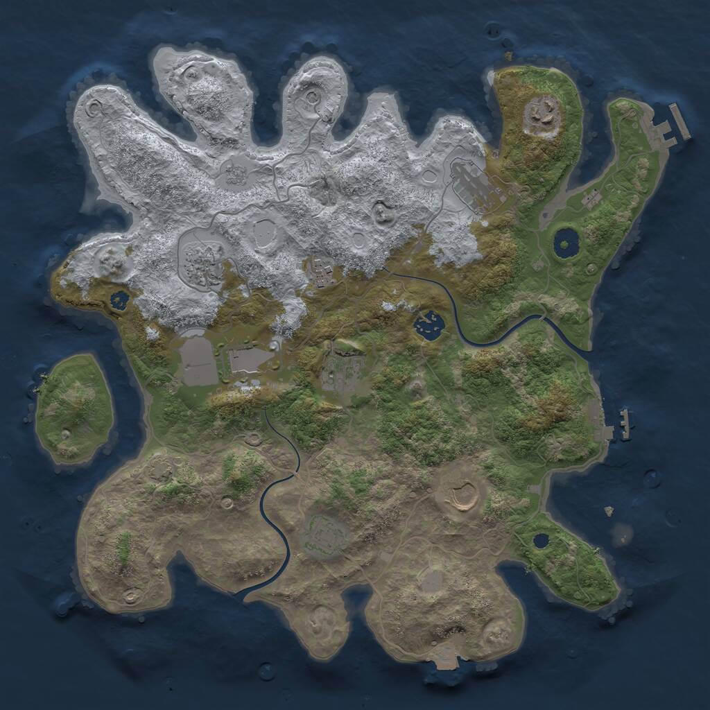 Rust Map: Procedural Map, Size: 3750, Seed: 788121392, 15 Monuments