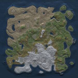 Thumbnail Rust Map: Procedural Map, Size: 4500, Seed: 196522811, 17 Monuments