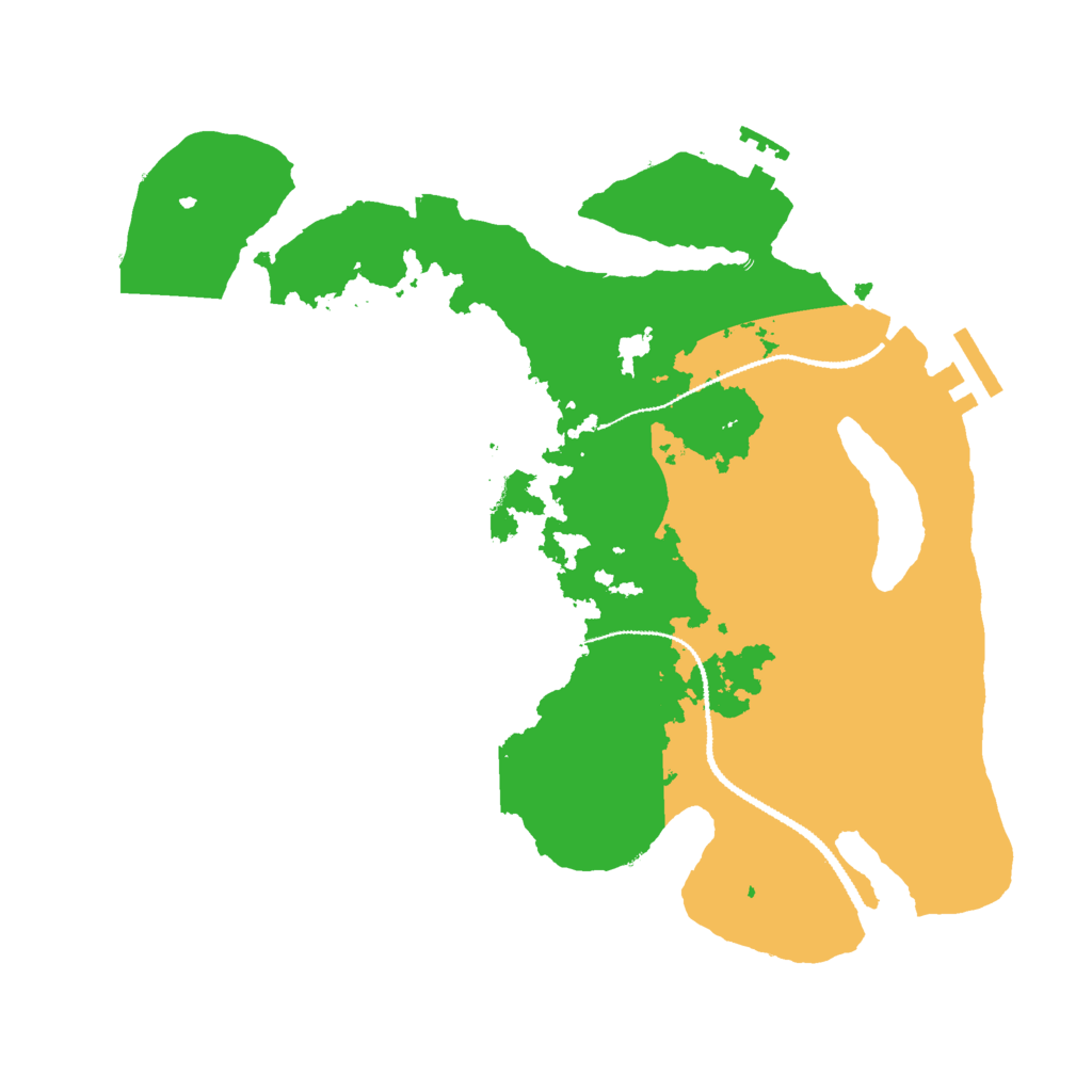 Biome Rust Map: Procedural Map, Size: 3000, Seed: 615619513