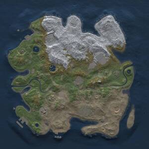 Thumbnail Rust Map: Procedural Map, Size: 3500, Seed: 1827896930, 13 Monuments
