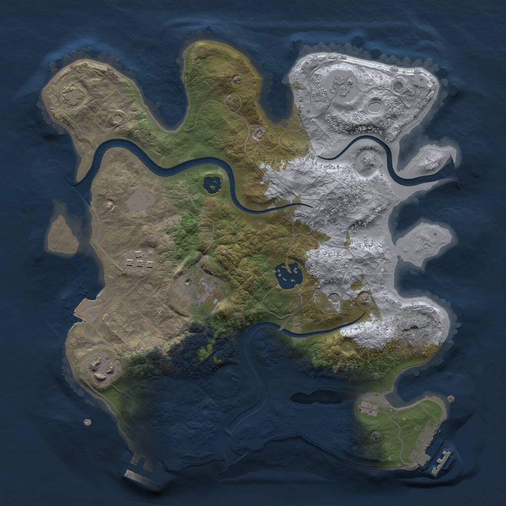 Rust Map: Procedural Map, Size: 2800, Seed: 20252025, 10 Monuments