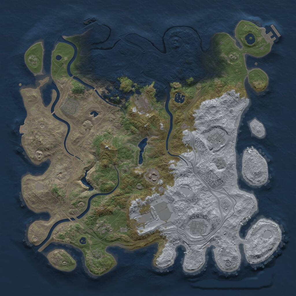 Rust Map: Procedural Map, Size: 4250, Seed: 20250103, 15 Monuments