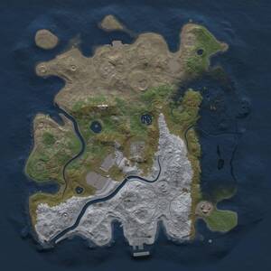 Thumbnail Rust Map: Procedural Map, Size: 3500, Seed: 1388375446, 12 Monuments
