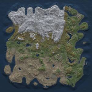 Thumbnail Rust Map: Procedural Map, Size: 4700, Seed: 420420420, 17 Monuments
