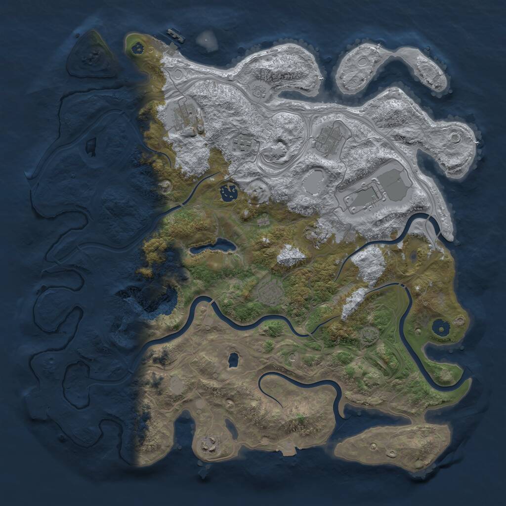 Rust Map: Procedural Map, Size: 4300, Seed: 1526159861, 14 Monuments