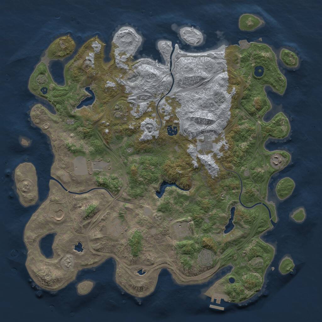 Rust Map: Procedural Map, Size: 4500, Seed: 348660111, 15 Monuments