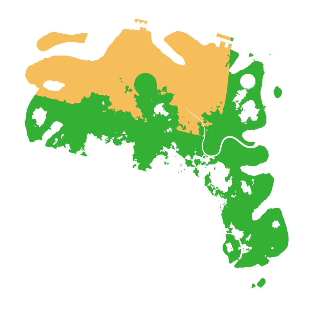 Biome Rust Map: Procedural Map, Size: 3700, Seed: 493555850