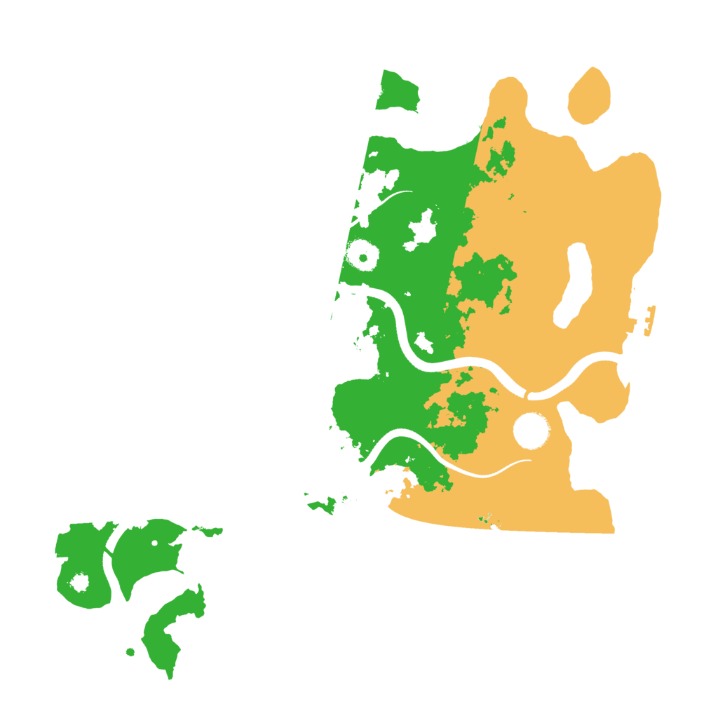 Biome Rust Map: Procedural Map, Size: 3500, Seed: 411147694