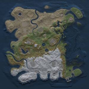 Thumbnail Rust Map: Procedural Map, Size: 4000, Seed: 4729551, 16 Monuments