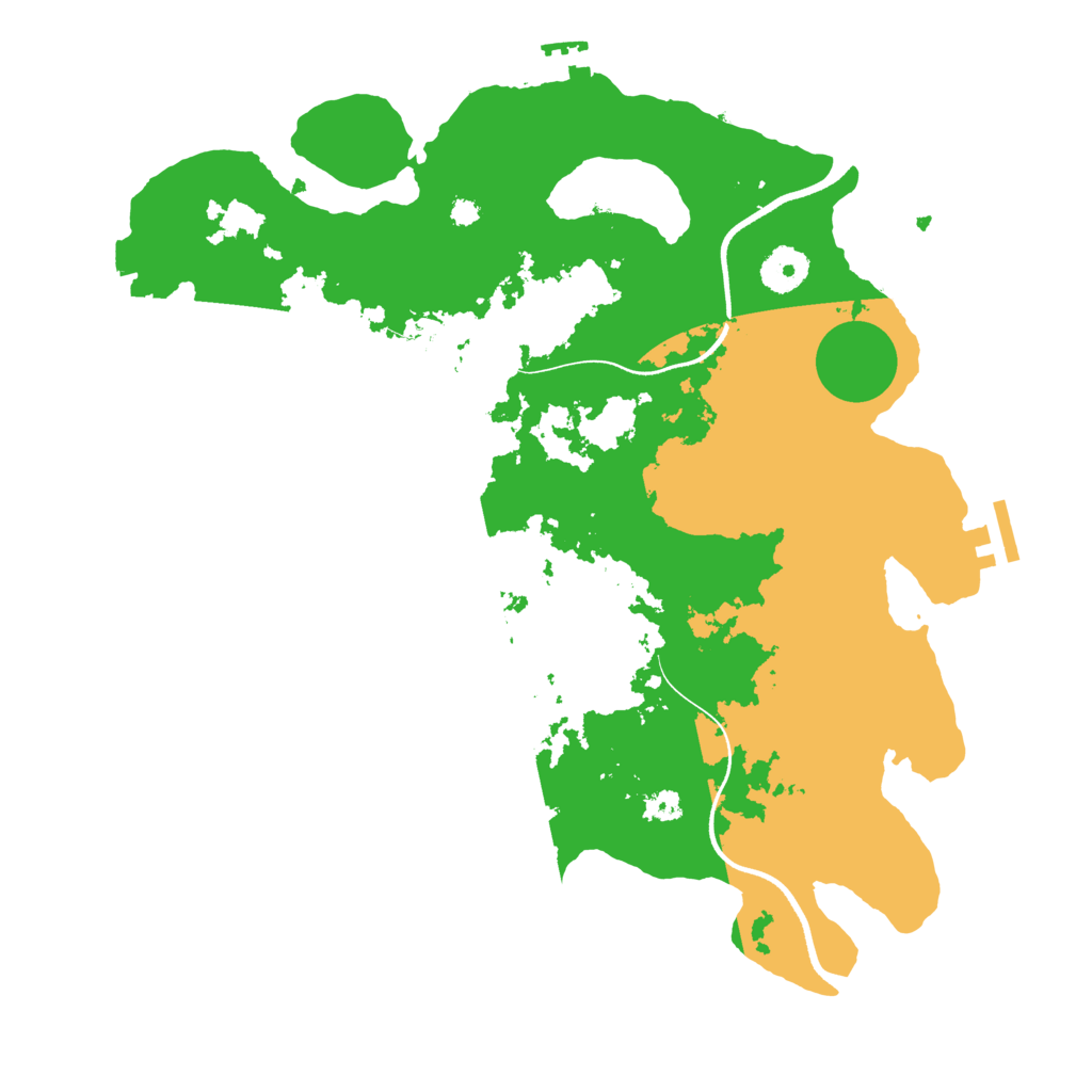 Biome Rust Map: Procedural Map, Size: 3550, Seed: 779699744
