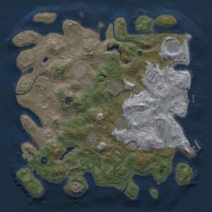 Thumbnail Rust Map: Procedural Map, Size: 4250, Seed: 26045915, 17 Monuments