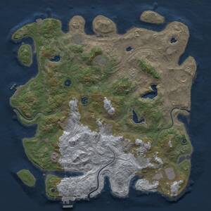 Thumbnail Rust Map: Procedural Map, Size: 4500, Seed: 1635487637, 16 Monuments