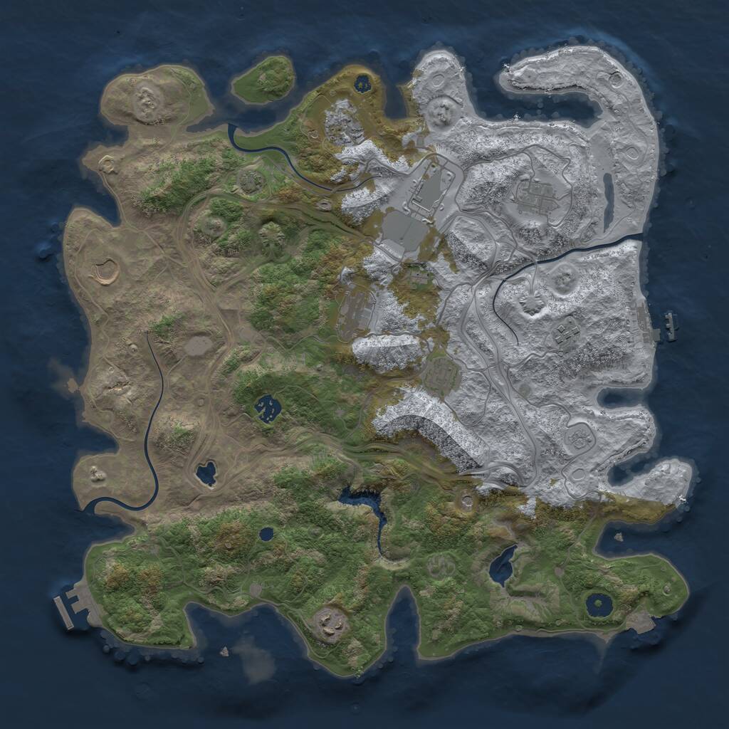Rust Map: Procedural Map, Size: 4250, Seed: 974532653, 15 Monuments