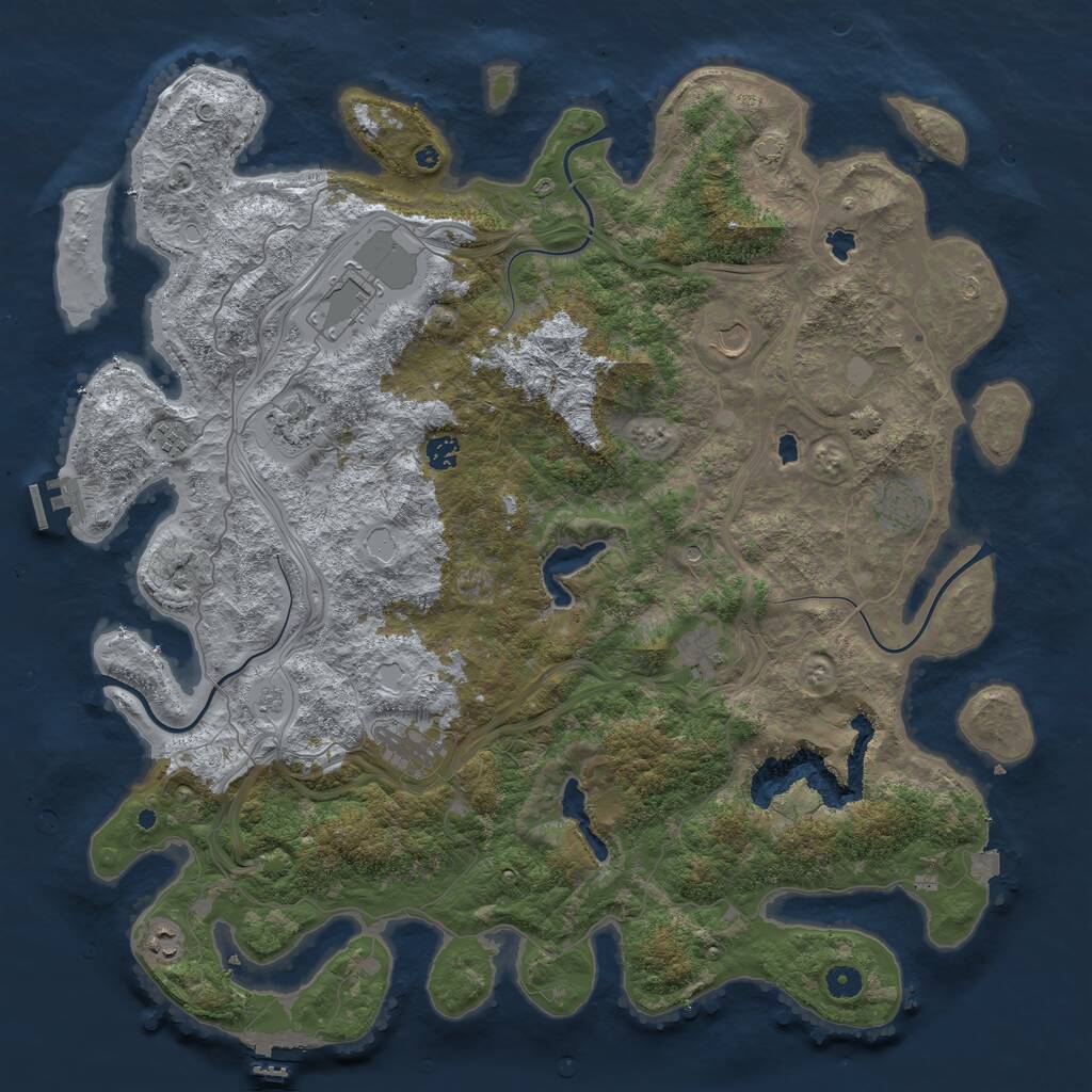 Rust Map: Procedural Map, Size: 4800, Seed: 1454142875, 15 Monuments