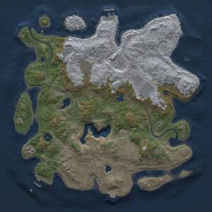 Thumbnail Rust Map: Procedural Map, Size: 4000, Seed: 1532708130, 13 Monuments